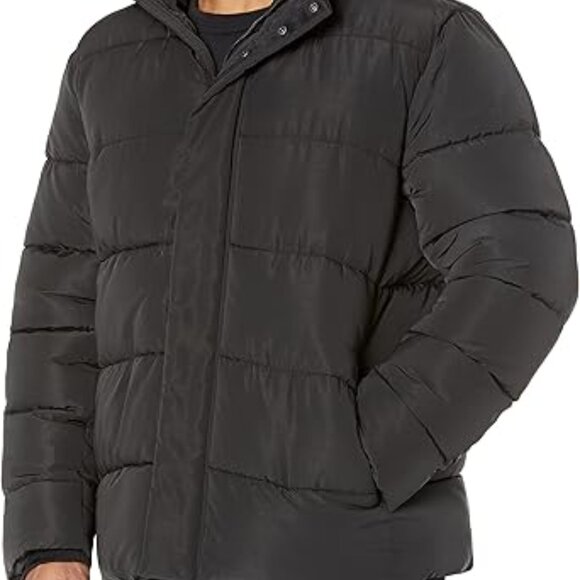 COPY - Amazon Aware Men's XXL Puffer Jacket Washed Black Hooded Coat Warm Polye… - Picture 5 of 13